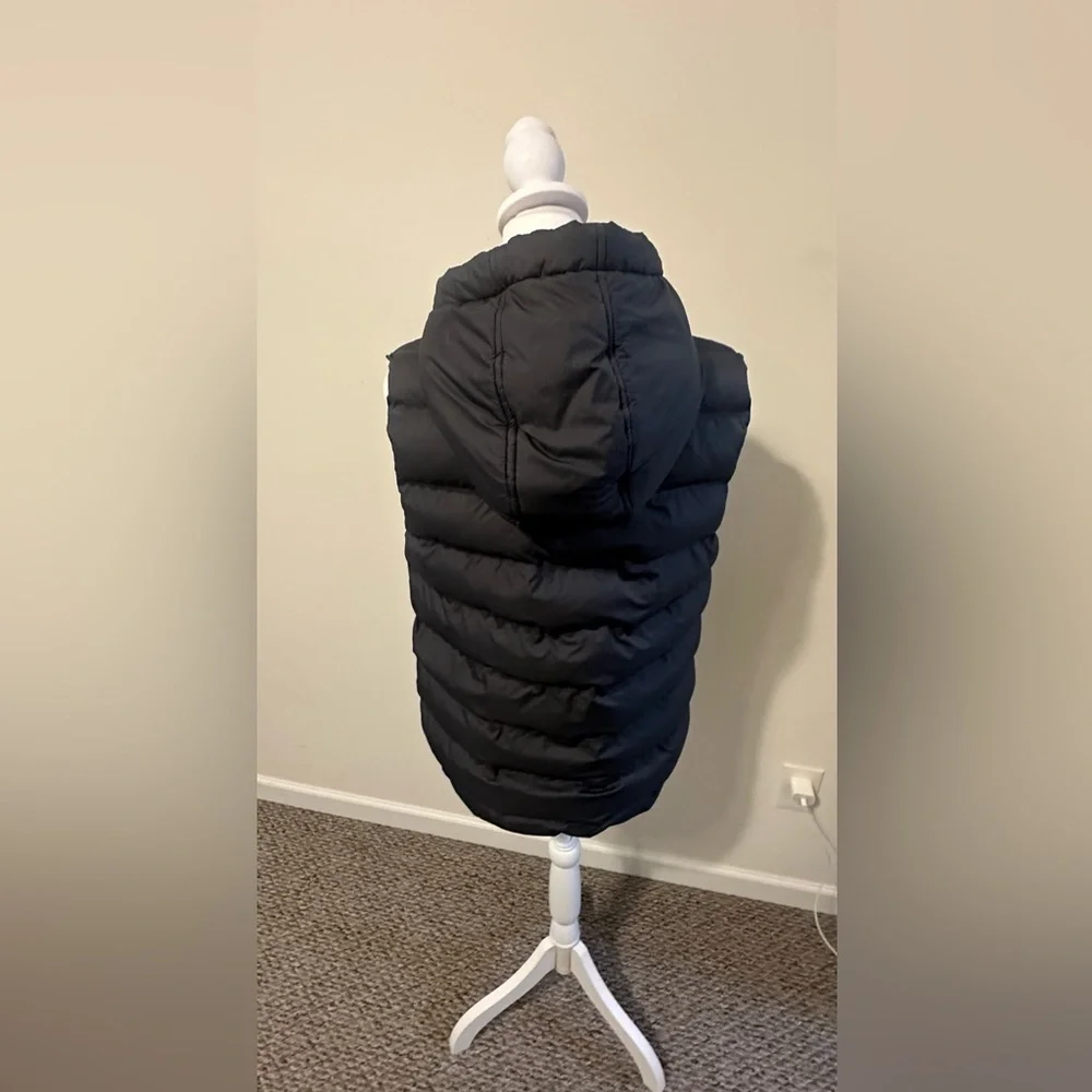 Zara Black Hooded Puffer Vest Size 13-14 - Picture 4 of 8